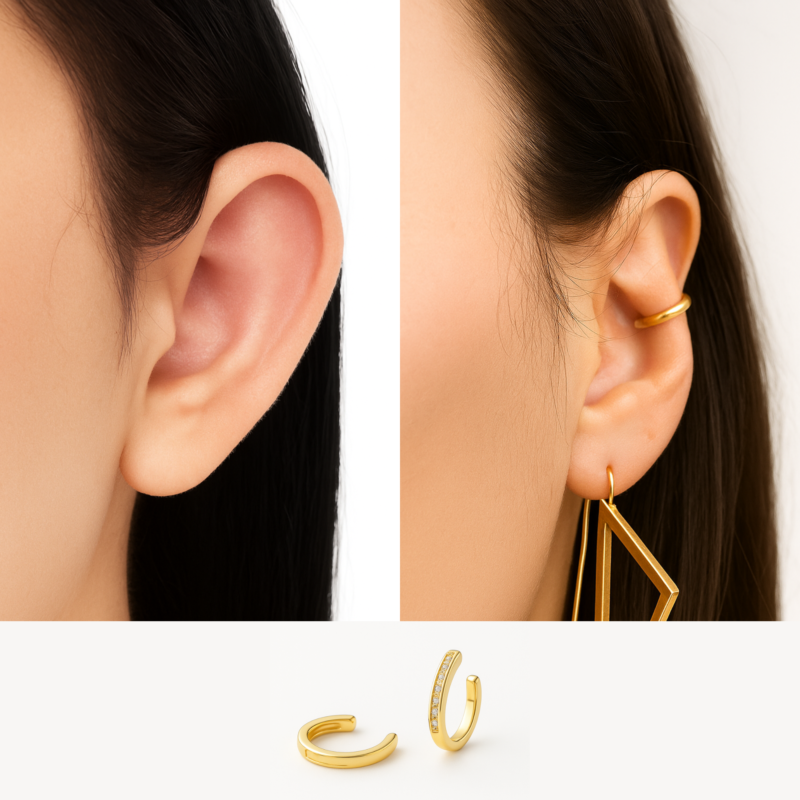 1) Exclusivo Corrector de Orejas Dorado. Elegancia y Discreción en un Solo Clipping