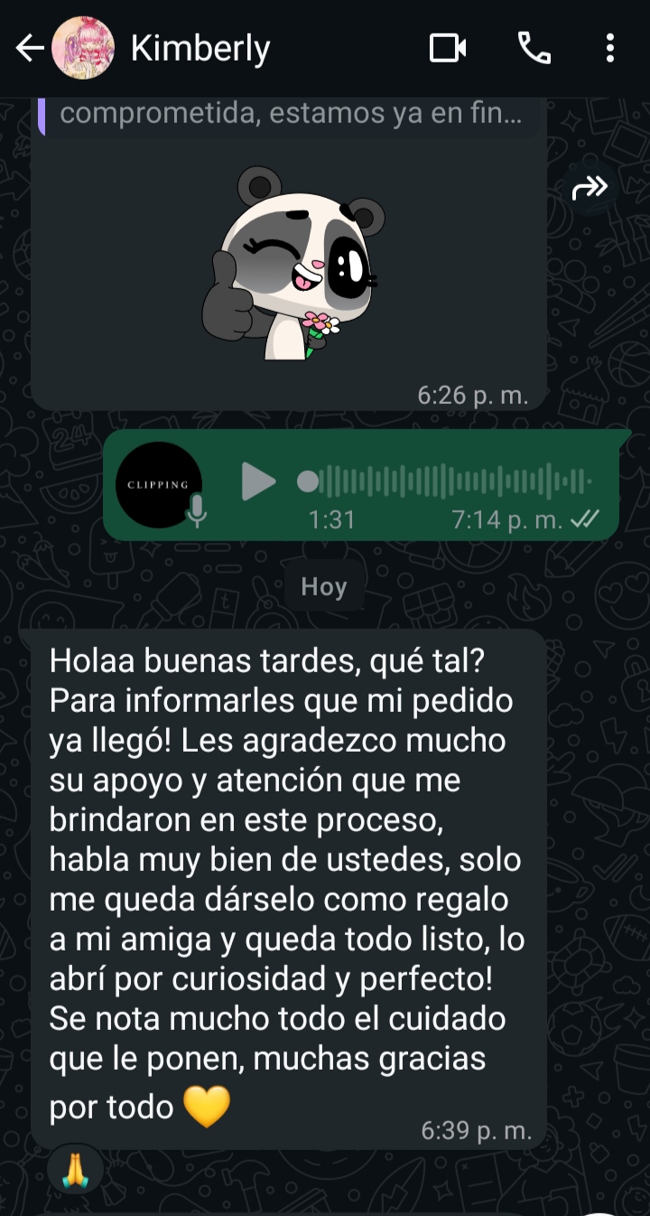 Testimonio WhatsApp Clipping