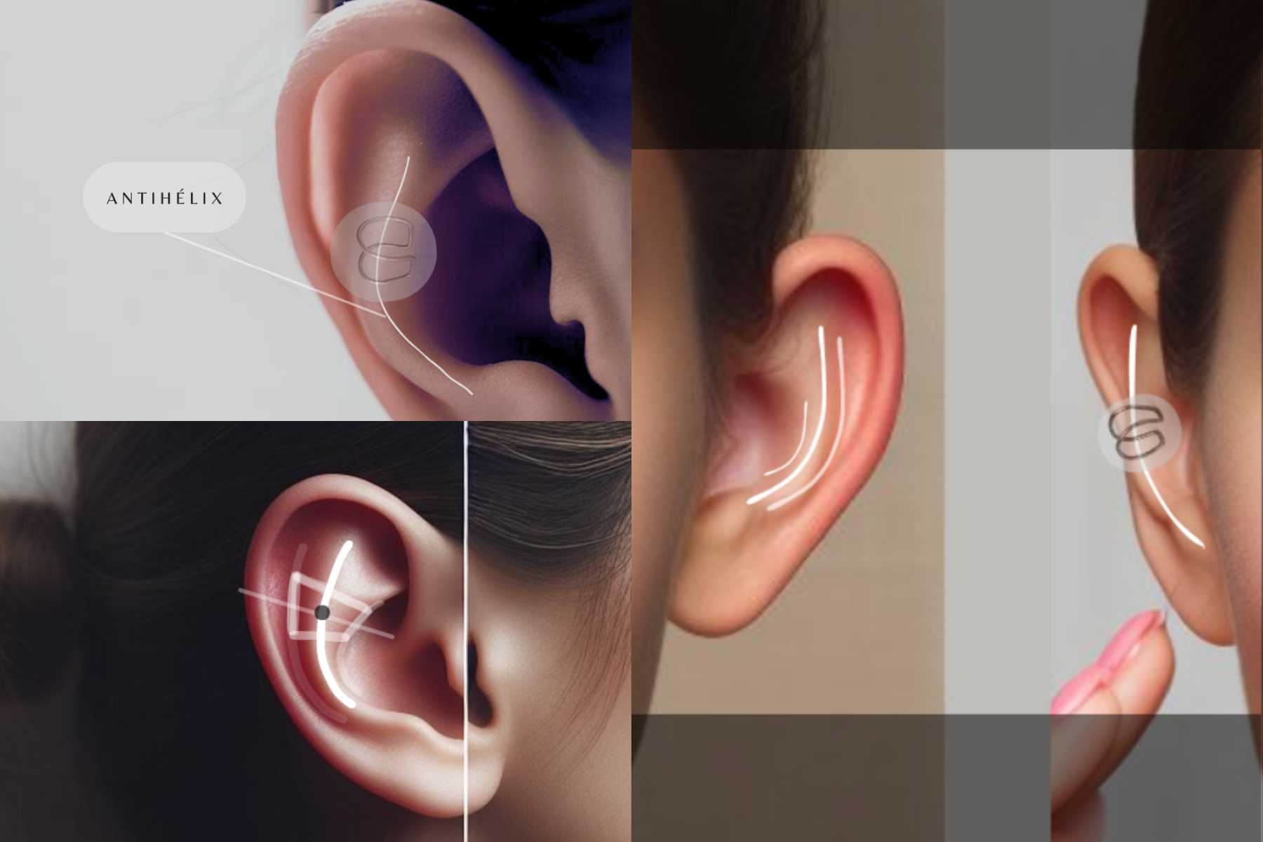 Forma anatómica de la oreja y diseño de Clipping